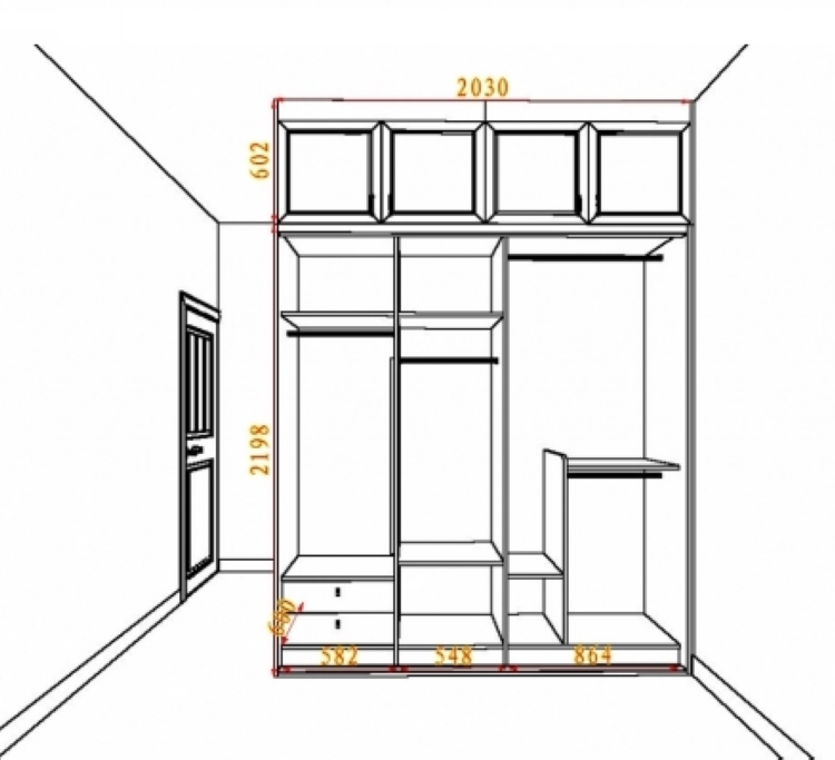 现代简约聚利整体衣柜定制 卧室套装家具 推拉门移门衣柜