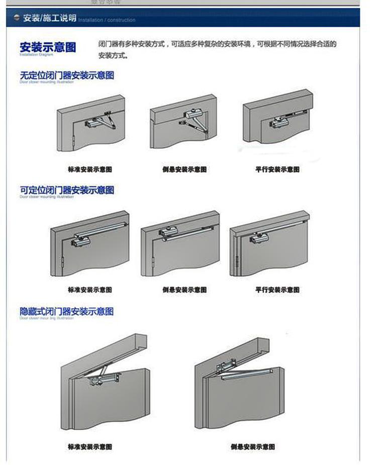 暗藏式闭门器 隐形门缓冲液压闭门